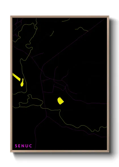 Une affiche de carte sur Senuc
