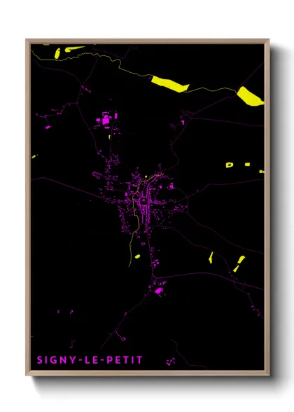Une affiche de carte sur Signy-le-Petit