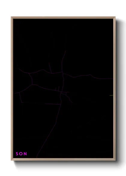 Une affiche de carte sur Son