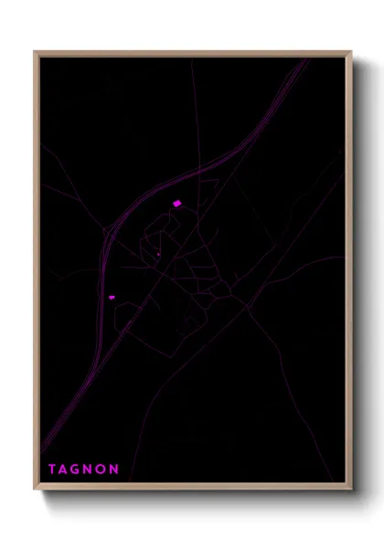 Une affiche de carte sur Tagnon