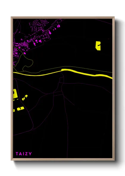 Une affiche de carte sur Taizy