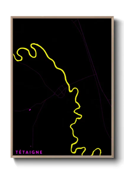 Une affiche de carte sur Tétaigne