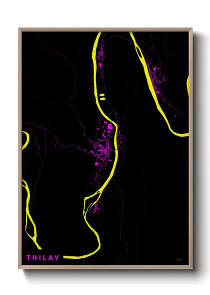 Une affiche de carte sur Thilay