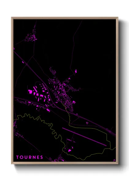 Une affiche de carte sur Tournes