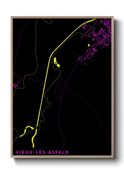 Une affiche de carte sur Vieux-lès-Asfeld