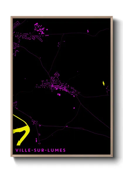 Une affiche de carte sur Ville-sur-Lumes