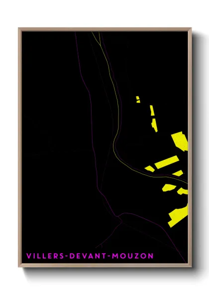 Une affiche de carte sur Villers-devant-Mouzon