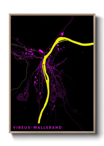 Une affiche de carte sur Vireux-Wallerand