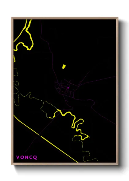 Une affiche de carte sur Voncq