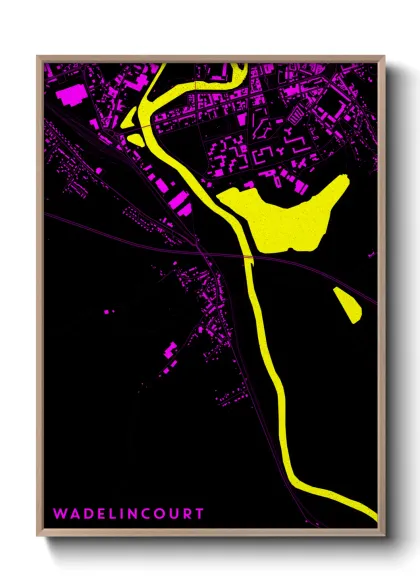 Une affiche de carte sur Wadelincourt