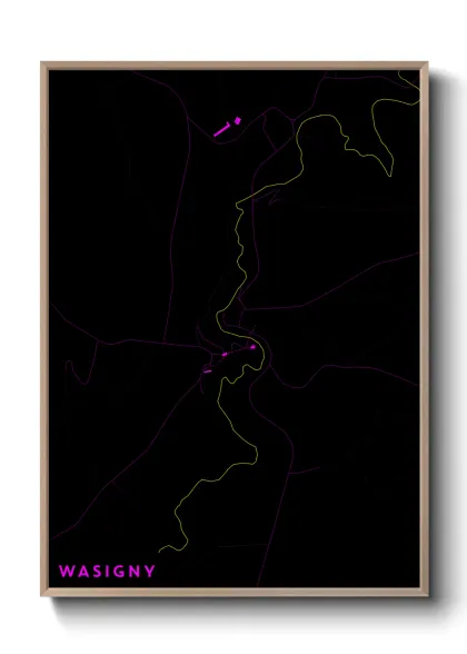 Une affiche de carte sur Wasigny