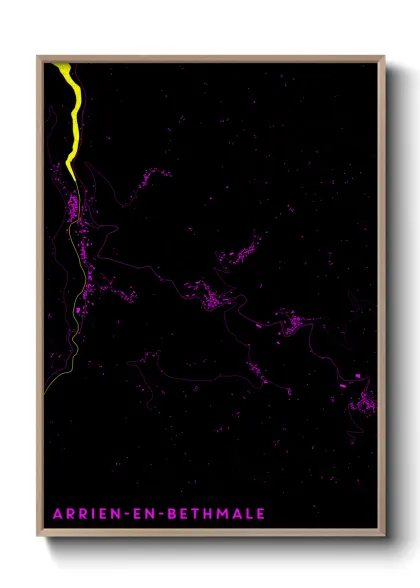 Une affiche de carte sur Arrien-en-Bethmale