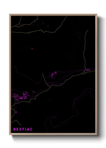 Une affiche de carte sur Bestiac