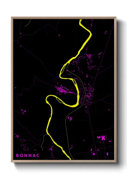 Une affiche de carte sur Bonnac