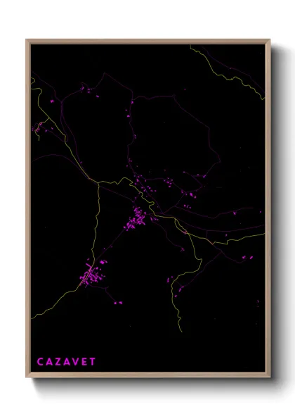 Une affiche de carte sur Cazavet
