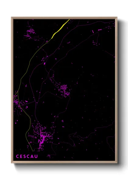 Une affiche de carte sur Cescau