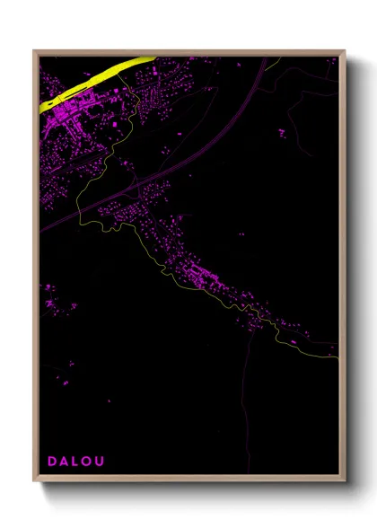 Une affiche de carte sur Dalou