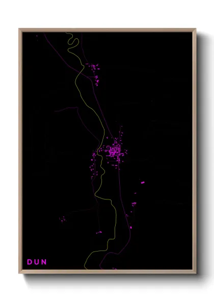 Une affiche de carte sur Dun