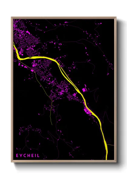 Une affiche de carte sur Eycheil