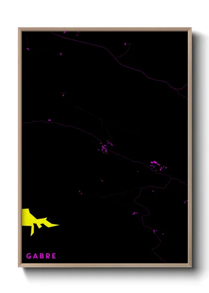 Une affiche de carte sur Gabre