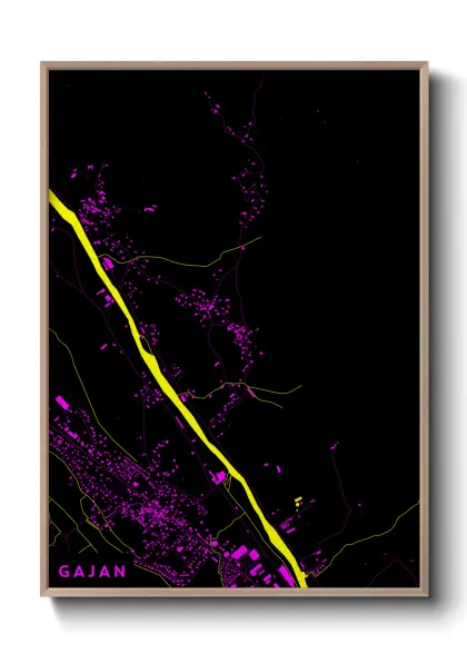 Une affiche de carte sur Gajan