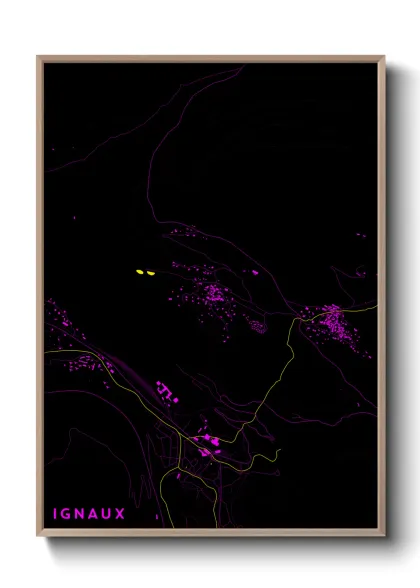 Une affiche de carte sur Ignaux