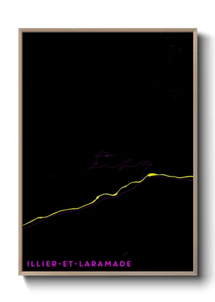 Une affiche de carte sur Illier-et-Laramade