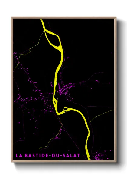 Une affiche de carte sur La Bastide-du-Salat