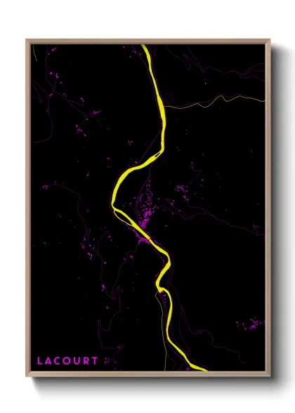 Une affiche de carte sur Lacourt