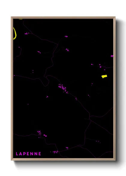Une affiche de carte sur Lapenne