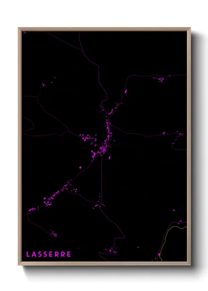 Une affiche de carte sur Lasserre