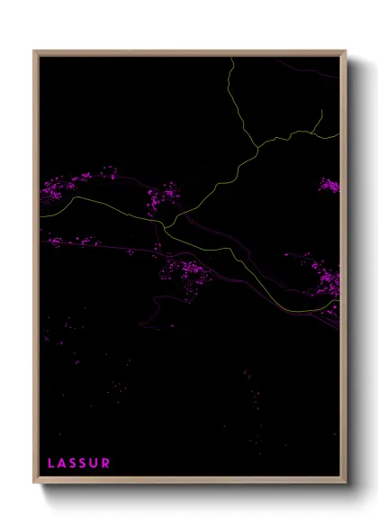 Une affiche de carte sur Lassur