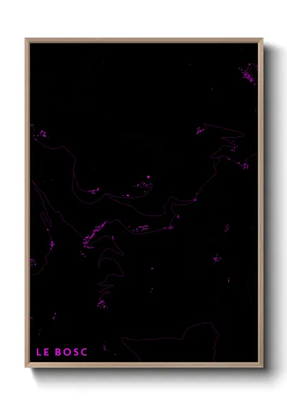 Une affiche de carte sur Le Bosc