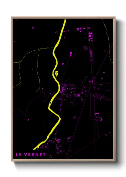 Une affiche de carte sur Le Vernet