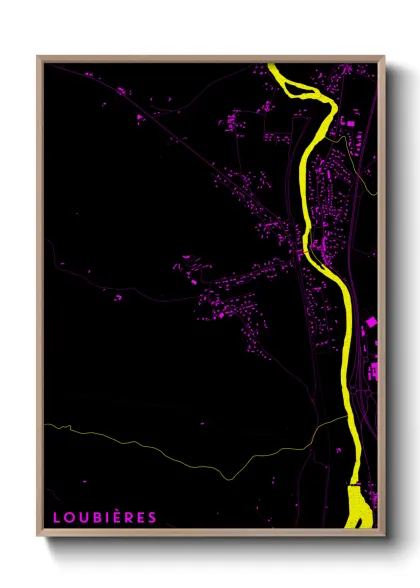Une affiche de carte sur Loubières
