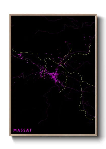 Une affiche de carte sur Massat