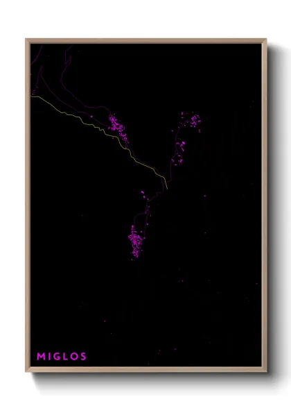 Une affiche de carte sur Miglos