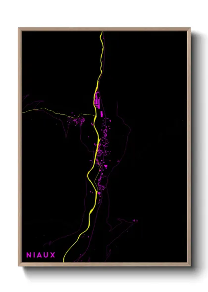 Une affiche de carte sur Niaux