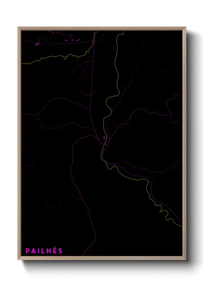Une affiche de carte sur Pailhès