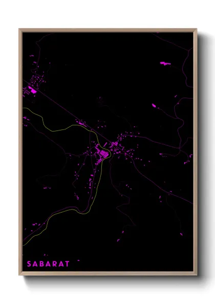 Une affiche de carte sur Sabarat