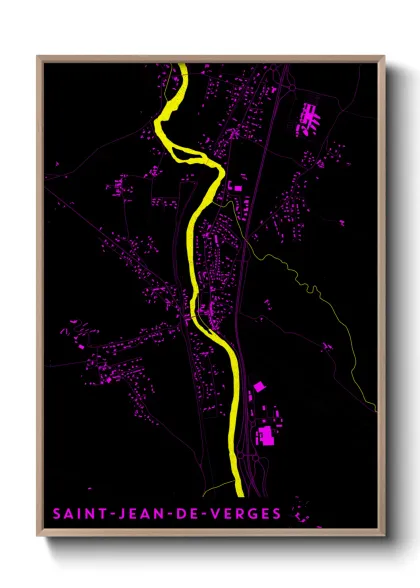 Une affiche de carte sur Saint-Jean-de-Verges
