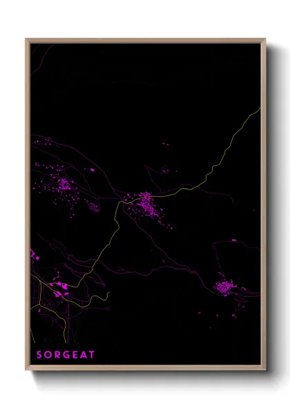 Une affiche de carte sur Sorgeat