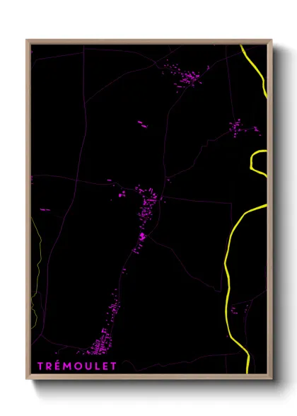 Une affiche de carte sur Trémoulet