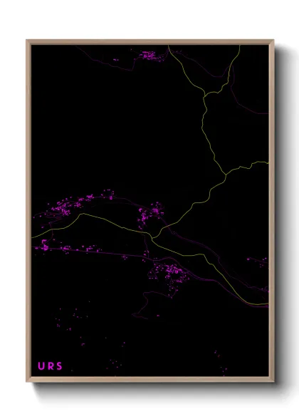 Une affiche de carte sur Urs