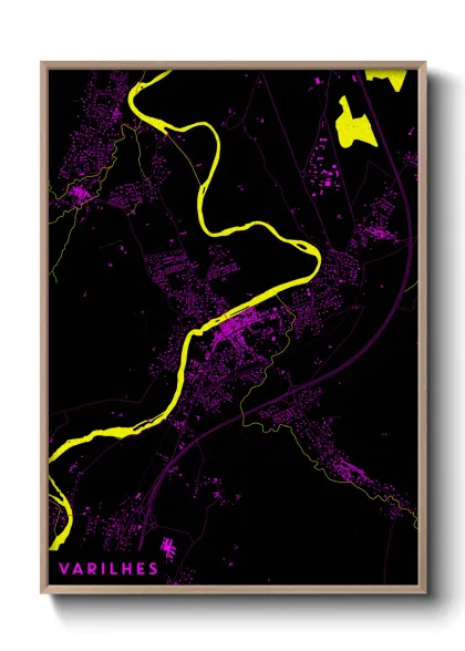 Une affiche de carte sur Varilhes