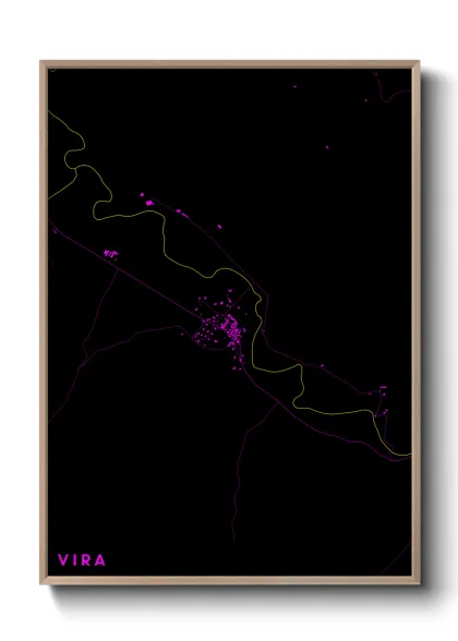 Une affiche de carte sur Vira