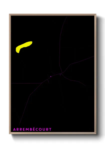 Une affiche de carte sur Arrembécourt