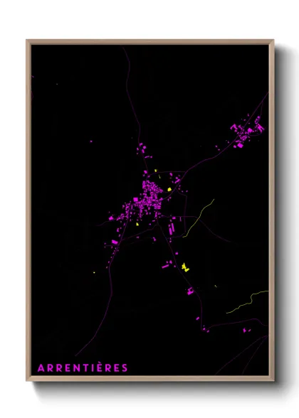 Une affiche de carte sur Arrentières