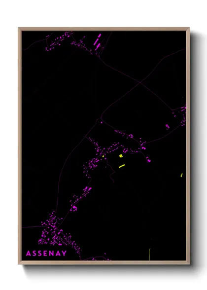 Une affiche de carte sur Assenay