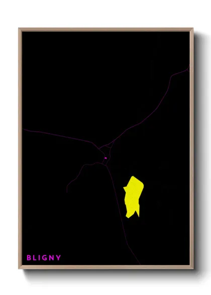 Une affiche de carte sur Bligny